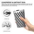thumbnail image 5 of PAYOHTO Black White Diagonal Stripes Insulated Stainless Steel Tumbler 12 oz Thermos Come with Straw Kids Leak-Proof Travel Mug Cup, 5 of 7