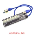 thumbnail image 3 of NVME/Mini PCIE/PCI Express X1 to 1/2Port PCI Slot PCI Riser Card Adapter Converter with USB3.0 Cable ASM1083 Chip for Desktop PC 04 NVME to Dual PCI, 3 of 6
