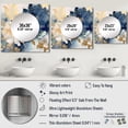 thumbnail image 4 of Designart "Blooming Blue & White Chrysanthemum Floral Art III" Flowers Blue Large Square Mirror - Square Bedroom Mirror Printed Wall Decor - Traditional Square Printed Wall Mirror Art, 4 of 5