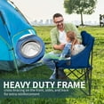 thumbnail image 3 of Lilypelle Oversized Double Camping Chair with Side Pockets, Heavy Duty 2-Person Folding Outdoor Chair with Padded Seat, Portable Loveseat for Patio, Camping, Sports, Lawn, 3 of 6