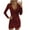 Wine1#, variant on qolati Women's Sequin Bodycon Dresses Long Sleeve Deep V Neck Mini Wrap Dress Elegant Glitter Ruched Evening Gown Party Cocktail Dress