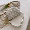 thumbnail image 1 of Bolsa De Hombro Sacs à main pour femmes Sacs à bandoulière matelassés à la mode Sac à bandoulière plissé (Blanc) Tmvgtek Para Estrenar, 1 of 9