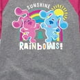 thumbnail image 3 of Blue Clues & You! - Sunshine and Rainbows - Toddler And Youth Girls Raglan Graphic T-Shirt, 3 of 4