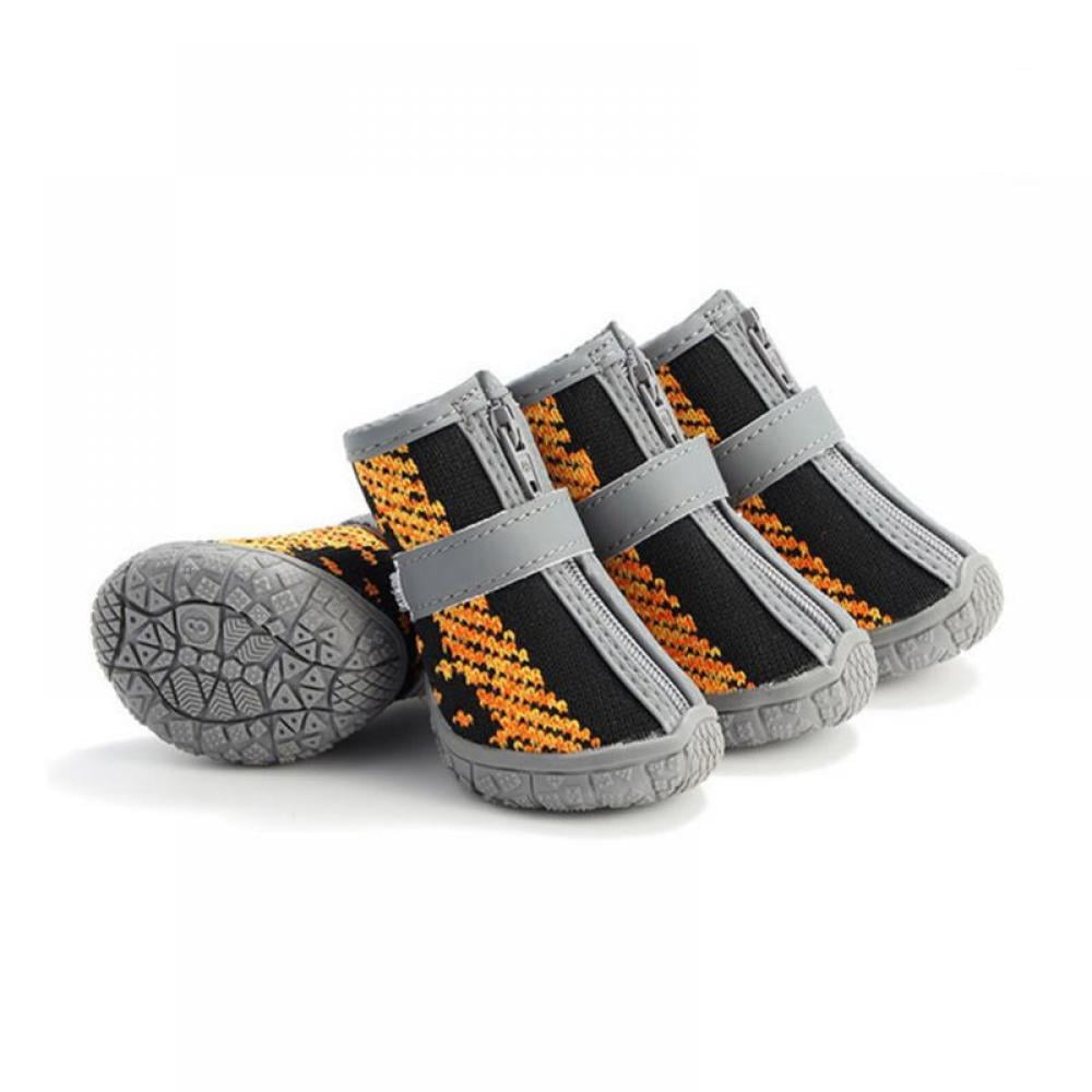 4Pcs Dog Shoes for Hot Pavement Boots for Medium Large Dogs Summer Booties Heat Protection Mesh