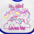 thumbnail image 4 of Inktastic My Mimi Loves Me Unicorn Girls Baby Bib, 4 of 4