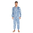 thumbnail image 3 of FORMRS Onesies Pajama for Adults Unisex Hoodie Winter Jumpsuit One Piece Sleepwear, Sizes S-2XL, Blue Plain, 3 of 7