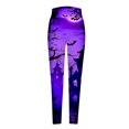 thumbnail image 4 of YOIAVAIOY Yoga Pants for Women High Waisted Halloween Leggings Pumkin Ghost Graphic Print Workout Running Athletic Tights Buttery Soft Milk Silk Legging Mint Purple M, 4 of 7