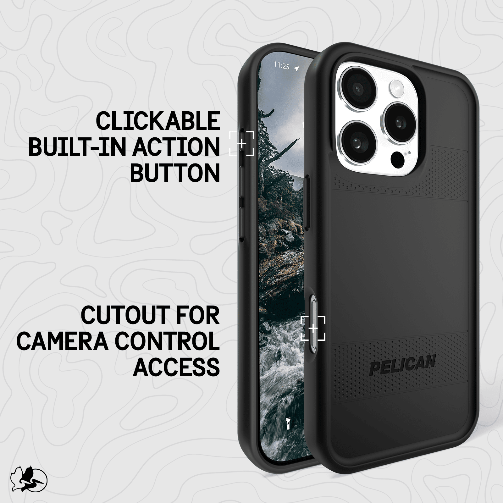 Pelican Protector iPhone 16 Pro MagSafe Case Black