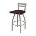 thumbnail image 2 of 411 Jackie 30" Low Back Swivel Bar Stool with Anodized Nickel Finish and Medium Maple Seat, 2 of 2
