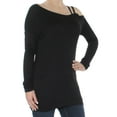 thumbnail image 2 of BAR III $45 Womens New 1442 Black Cold Shoulder Long Sleeve Scoop Neck Top S B+B, 2 of 3