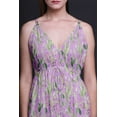 thumbnail image 3 of Bimba Leaves Women Summer Printed V Neck Long MaxiÂ&nbsp;DressÂ&nbsp;Holiday Resort Wear-Medium, 3 of 4