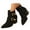 Black, variant on Ankle Boots for Women Pointy Toe Stacked Heel Side Zipper Chelsea Fall Booties