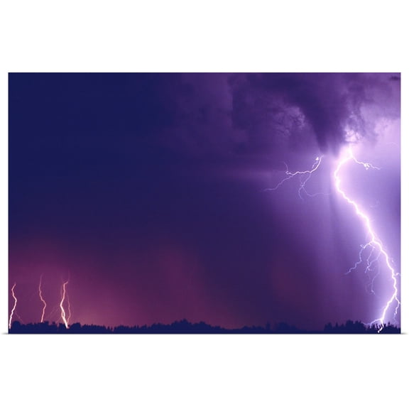 Great BIG Canvas | Rolled Carson Ganci Poster Print entitled Lightning