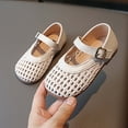 thumbnail image 6 of Gyujnb Toddler Girls Breathable Woven Mary Jane Shoes with Adjustable Buckle, Flat Heel Casual Footwear for Summer Wear (Girls),8-8.5 Years, 6 of 7