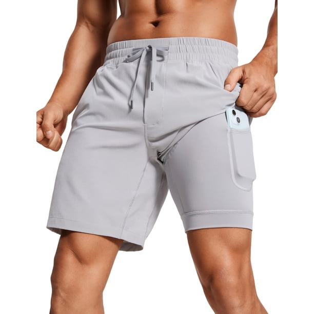 Shorts CRZ YOGA para Hombre 2 en 1 para Correr 7" Secado Rápido