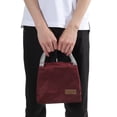 thumbnail image 3 of Unique Bargains Reusable Insulated Lunch Box Tote for Office Work and Travel Wine Red 336 oz, 3 of 7