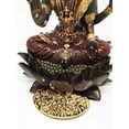 thumbnail image 4 of Beautiful Heavenly Hindu Prosperity Goddess Lakshmi Seated On Lotus Flower Figurine Statue, 4 of 4