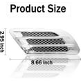thumbnail image 2 of LinenLoon 1 Pair Auto SUV Universal Car Side Mesh Vent Air Flow Fender Decoration Sticker Fit for All Car Silver, 2 of 4