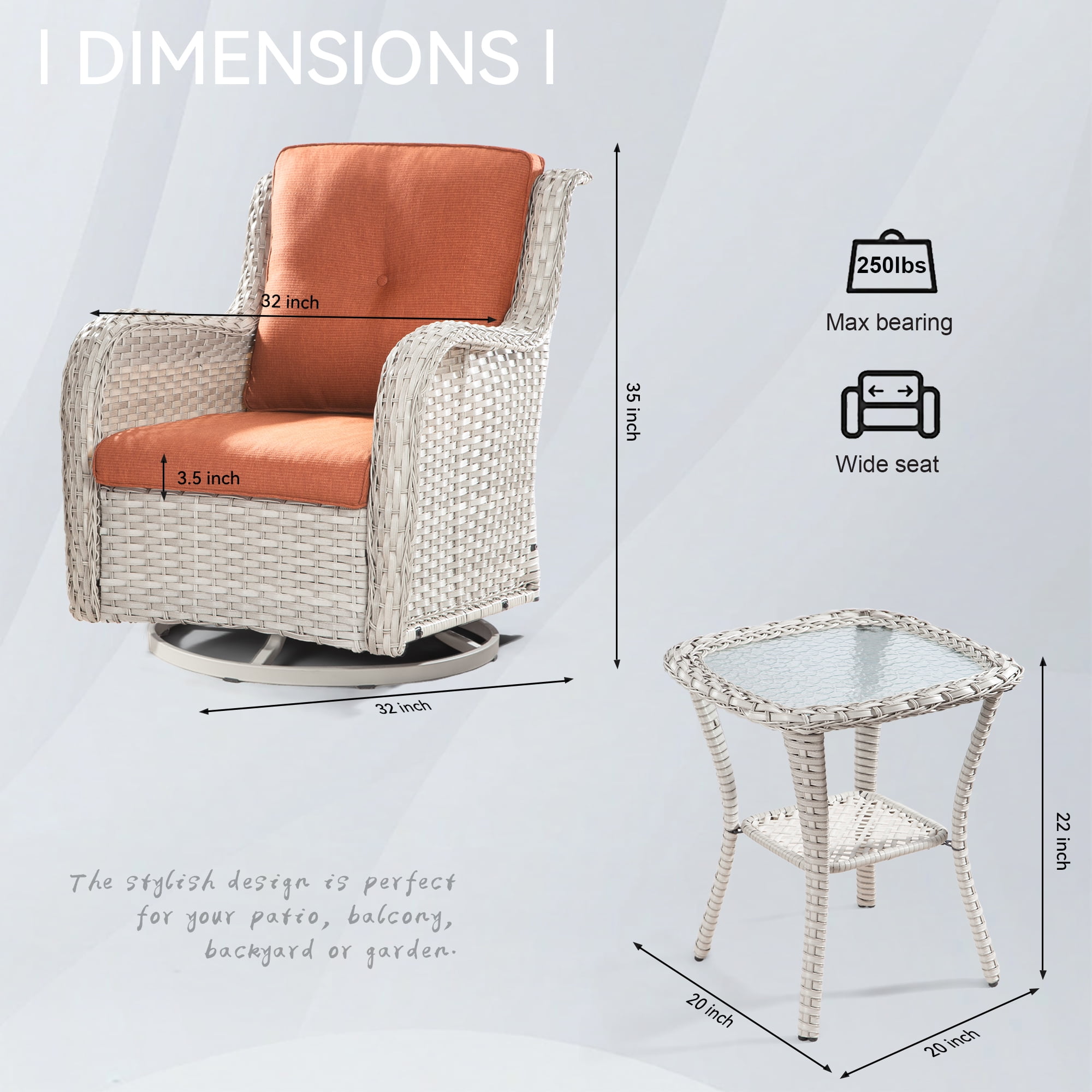 Walmart swivel outlet patio chairs