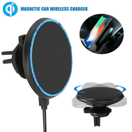 Qi Wireless Car Charger Magnetic Mount Holder Stand Charging Pad Mat For iPhone X 8 Plus Samsung S8 S7 S6 Note