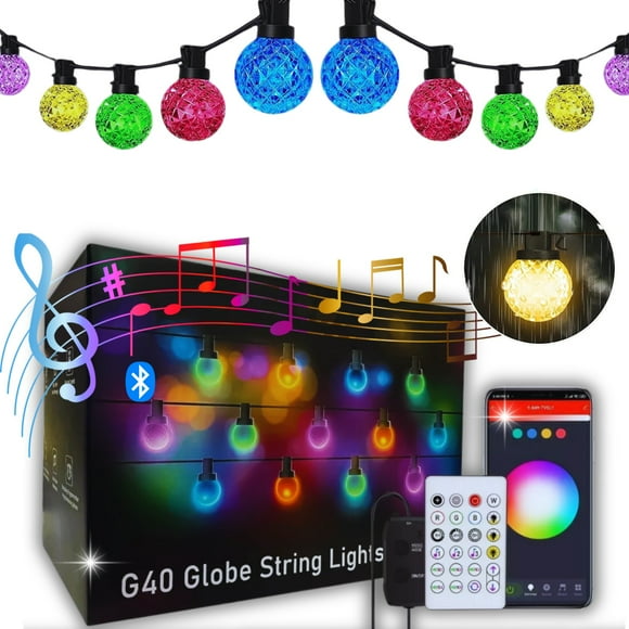 Guirnalda de luces LED 25 focos estilo bola de cristal 5 metros multicolor con modo audiorítmico Dosyu DY-BWSL11