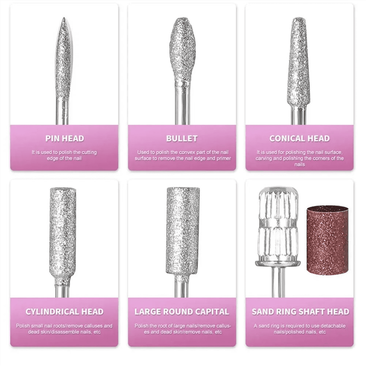 Electric Nail Drill Professional Manicure Machine Brushless Motor Nails Sander Set Nail Polisher Equipment US PLUG,D
