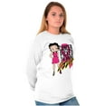 thumbnail image 4 of Betty Boop Cancer Picked Wrong Diva Women Plus Size Long Sleeve Tee Brisco Brands 2X, 4 of 5
