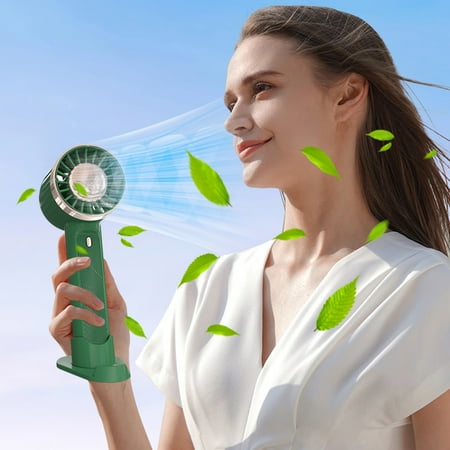 

Fmxomd Mini Portable Fan Mute Powerful Handheld Fan 3 Speed Small Desktop Fan with Stand Desktop Cell Phone Holders USB Rechargeable Fan