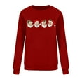 thumbnail image 4 of HOMBOM Wine Sweatshirts for Women Essentials Crewneck Christmas Xmas Merry Cozy Santa Ladies Sweatshirt, 4 of 6
