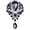 dark blue, variant on Women's Crystal Silver-Tone Bouquet Flower Teardrop Large Gorgeous Bouquet Brooch Pin (green)