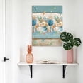 thumbnail image 4 of Canvas Wall Art Marine Life Canvas Art Print Vintage Blue Shell Coral Starfish Blue Wood Grain Leaves Pictures Wall Decor for Living Room Bedroom Artwork Decorations Framed Ready to Hang 8"x10", 4 of 9