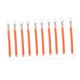 thumbnail image 4 of 10 llaveros retráctiles en espiral con resorte para cartera, llaves y teléfono móvil. Naranja, 4 of 7
