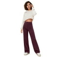 thumbnail image 3 of MINTREUS Wide Leg Pants Woman Stretch Casual Trousers with Multi-Pockets Loose Button Work Dress Pants Fall Outfits, 3 of 6