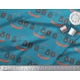 thumbnail image 3 of Soimoi Blue Rayon Fabric Jar & Happy Valentine Day Text Print Fabric by Yard 56 Inch Wide, 3 of 3