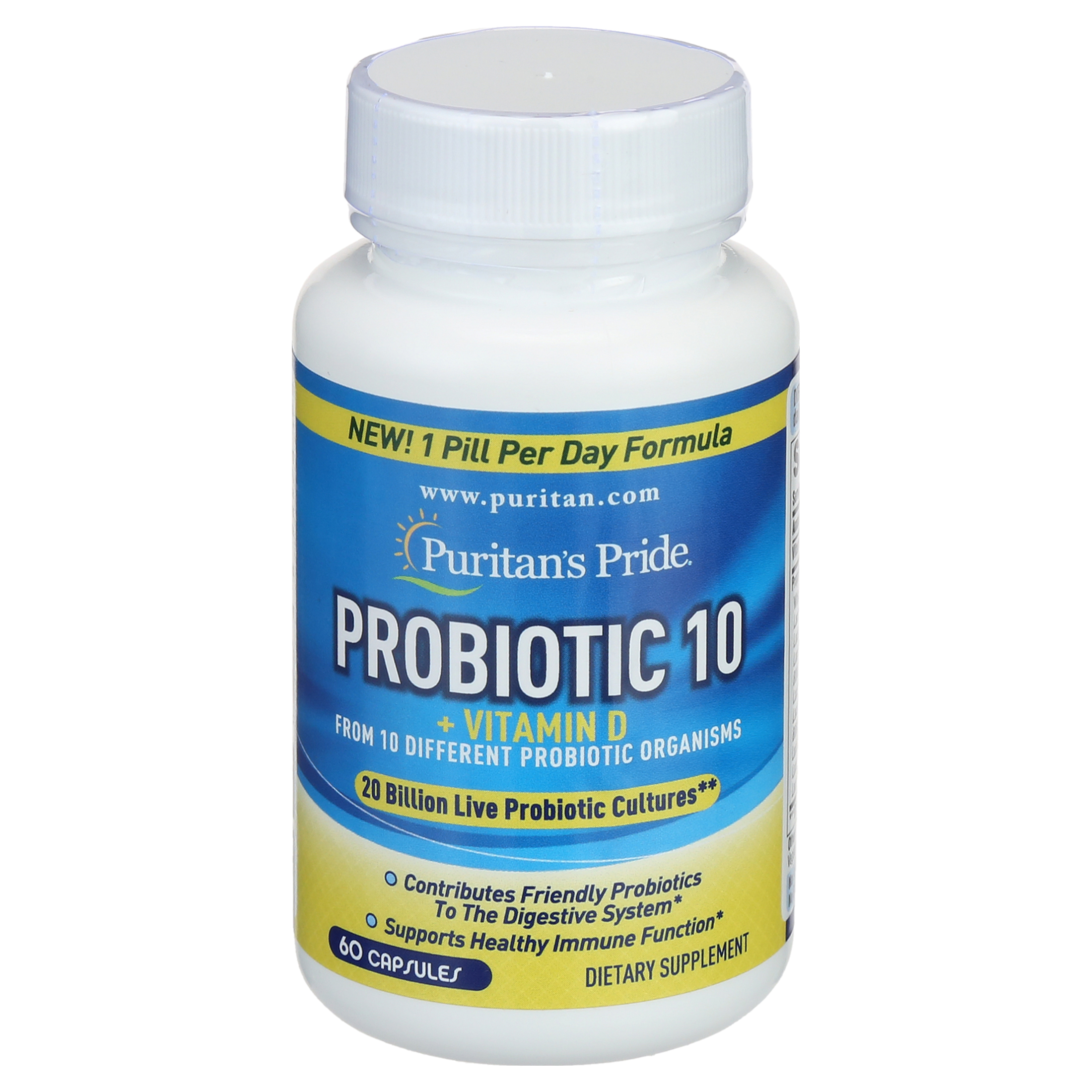 Puritans Pride Rapid Release Probiotic 10 Capsules 120 Count - Walmart.com