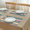 thumbnail image 3 of Vintage Earthy Boho Flax Placemats Set of 4, 12x18 Inch Rustic Classic Tribal Artistic Table Mats, Washable Ethnic Decor for Dining Room or Kitchen Decor, 3 of 6