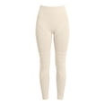 thumbnail image 5 of GXWEA Leggings For Women Ladies Full Length Stretch Yoga Leggings Textured Hip Panel High Rise Daily Fitness Pants(L,Beige), 5 of 7
