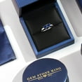 thumbnail image 6 of Gem Stone King 925 Sterling Silver Blue Created Sapphire Women Ring (1.00 Ct Heart Shape, Size 6), 6 of 6