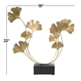 thumbnail image 4 of 18" x 22" Gold Metal Curved Floral Sculpture, by DecMode, 4 of 14