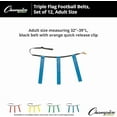 thumbnail image 5 of Champion Sports Quick Release Triple Flag Football Set - Adult Gray Belt - 40"L-50"W - Blue Flag, 5 of 5