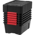 thumbnail image 6 of IRIS 13 Qt Stackable Plastic Storage Bins with Lids- Garage- Black, 6Pk, 6 of 6