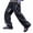 VZ25# Black, variant on Mens Pants Solid Color Elastic Waist Outdoor Mountaineering Windproof Side Open Zip Straight Leg Hiking Trousers Casual Versatile Dailywear