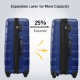 thumbnail image 7 of PAPROOS Carry on Luggage Set, 3 Piece 20" 24" 28" Hardshell Suitcase Set, Expandable Suitcase with Spinner Wheel and TSA Lock, Lightweight Rolling Luggage Set for Travel Business Trip, Dark Blue, 7 of 7