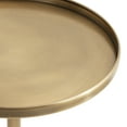 thumbnail image 4 of Kate and Laurel Tira Elegant Round Side Table, 14 x 24, Brass and Walnut Brown, Mid-Century Circle End Table for Use as Bedroom Nightstand or Living Room Table Option, 4 of 8