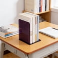 thumbnail image 4 of Bookends, Book Stand, Desktop Organizer, Clear Acrylic Book Holder for Desk Shelf, Modern Sturdy Design, 4 of 6