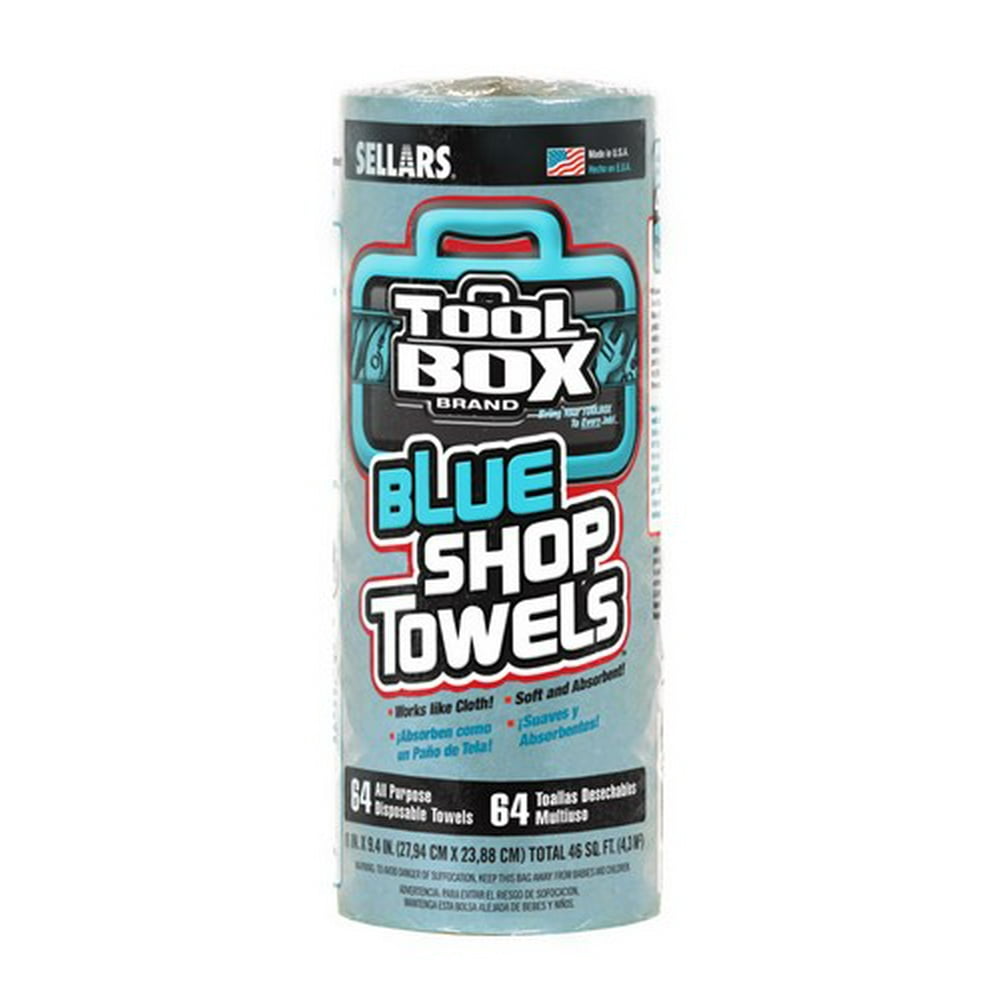 Toolbox 5440030 Blue Shop Towels, 55Ct. Roll