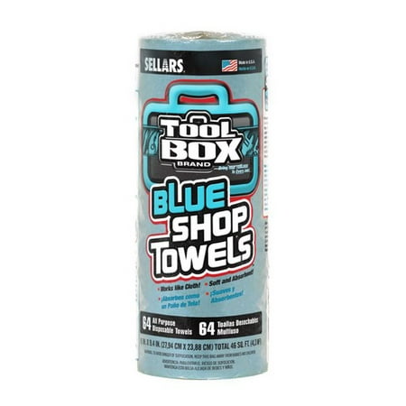 - Sellars Wipers & Sorbents 5440030 Blue Shop Towels, 60-Ct. Roll