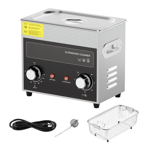 KFFKFF 3L Digital Ultrasonic Cleaning Device with Heating Function and Timer, Including Basket, 120W Power for Efficient Cleaning of Watches, Eyewear, Coins, and Metal Components