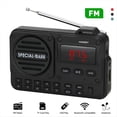 thumbnail image 2 of Radio FM Digital Portátil Recargable con Pantalla LED y Altavoz Bluetooth 5.4, Ideal para el Hogar y Viajes, Color Azul., 2 of 5