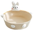thumbnail image 2 of Cama para gatos con cesta tejida de cuerda de algodón, poste rascador hecho a mano para gatos, cama para perros pequeños Conejo m, 2 of 8